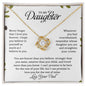 To My Daughter | Never Forget That I Love You - Love Knot Necklace