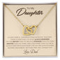 To My Daughter | You Are Braver Than You Believe - Interlocking Hearts necklace